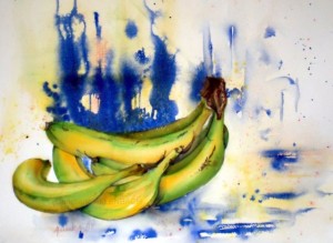 Christiane ALLENBACH 30 x 40 cm Bananes