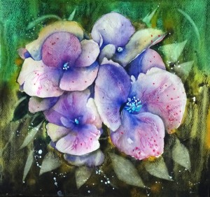 CHRISTIANE ALLENBACH 28x26 Arches Fleurs