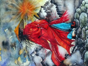 CHRISTIANE ALLENBACH 30 x 40 Cm sur Arches REVE COMMUN