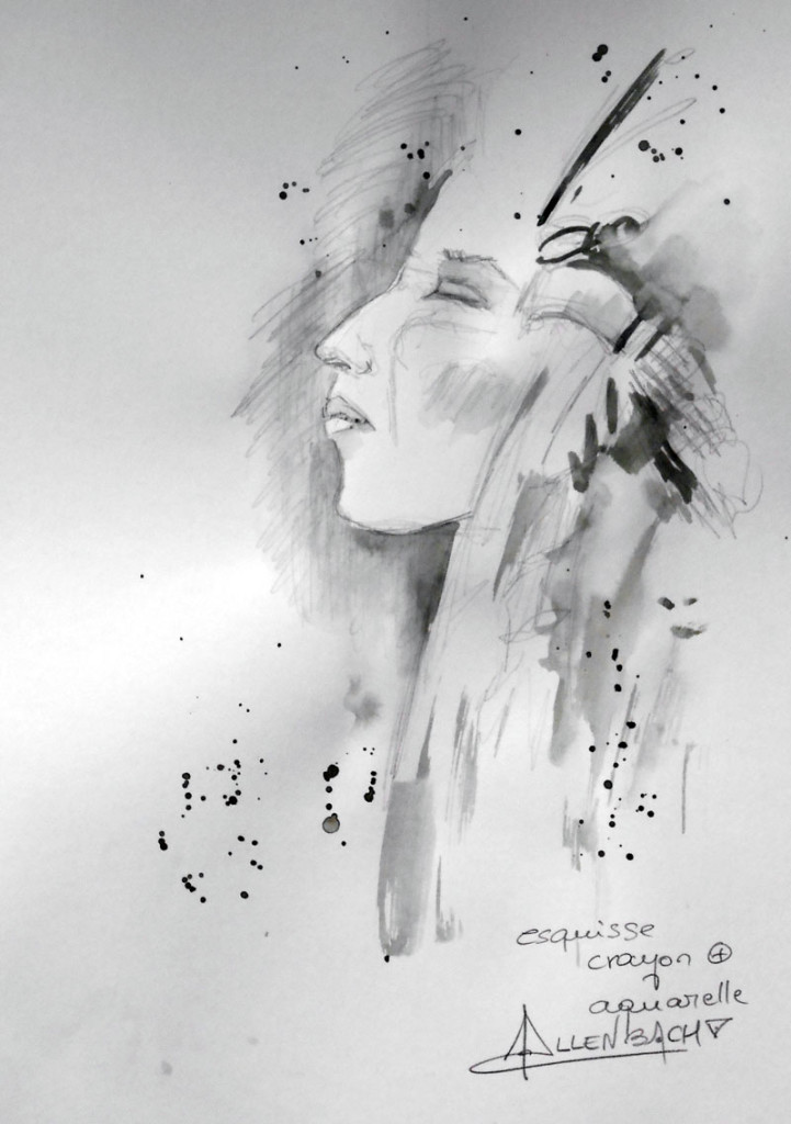 CHRISTIANE ALLENBACH SKETCH INDIENNE