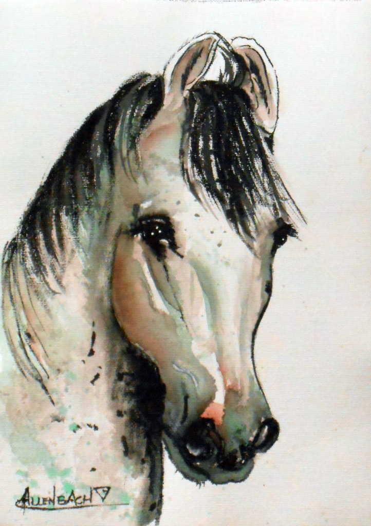 CHRISTIANE ALLENBACH CHEVAL TOILE A4